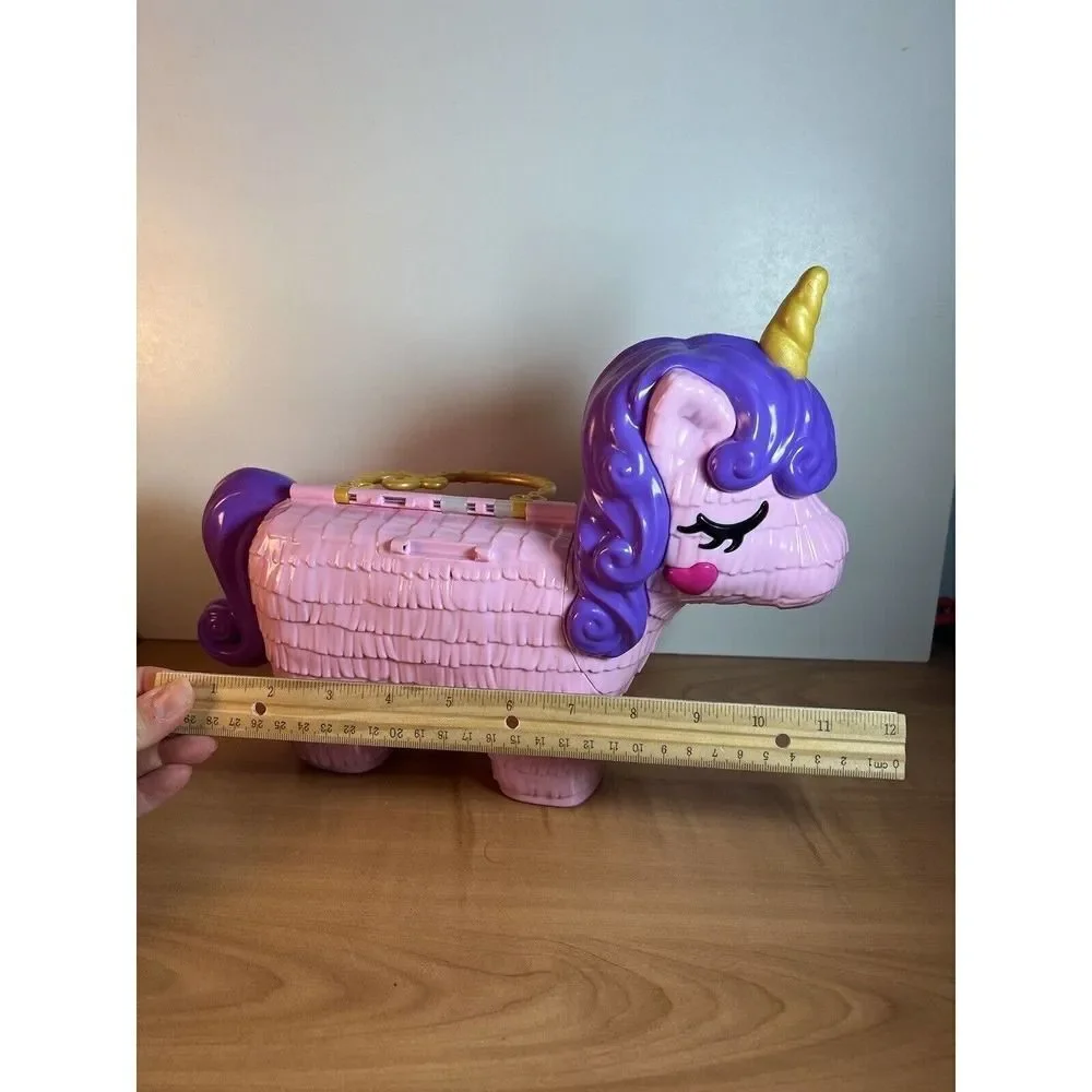 Polly Pocket Pink & Purple Unicorn Party Playset Toy